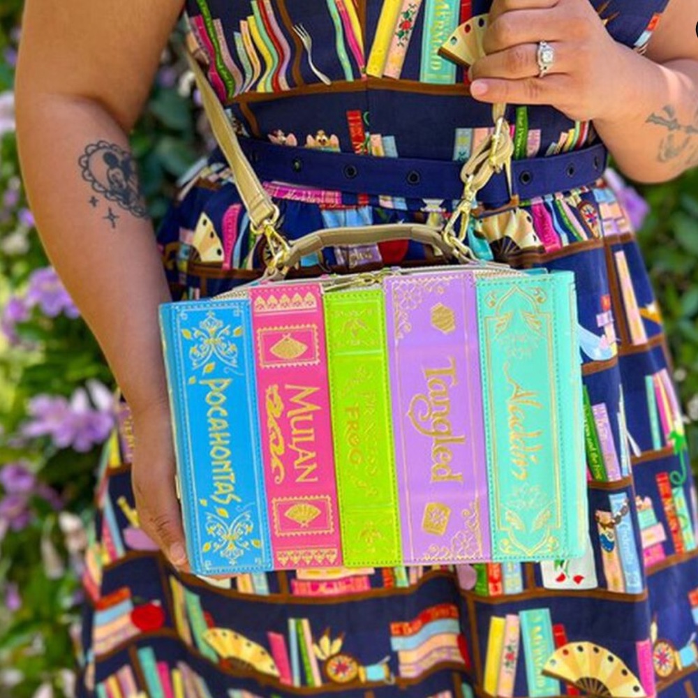 Loungefly Exclusive Disney Stitch Shoppe Princess Books Volume 2 Crossbody Bag - Picture 9 of 13